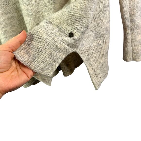 Eddie Bauer Womens medium Gray Long Sleeve Cowl Neck Mohair Blend Sweater - Picture 5 of 7